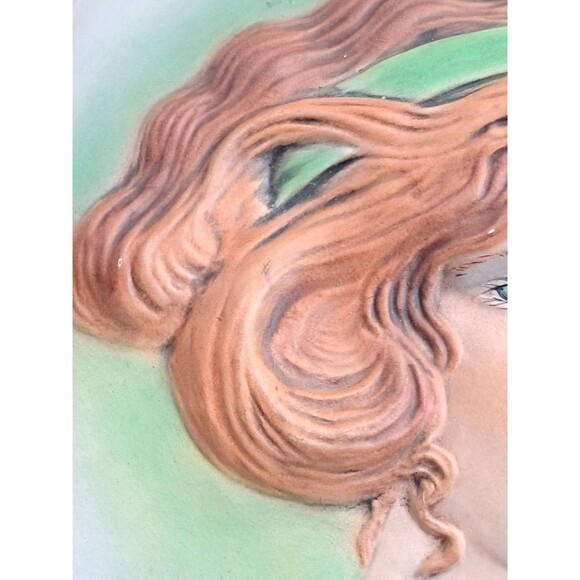 Vintage Duncan Ceramic 1975 Red Head Chalkware Erma Gilliland Duncan - Picture 3 of 7